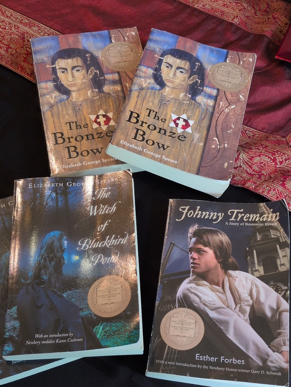 Classic Young Adult Book Set - The Bronze Bow & More (Blue, Brown, Black)